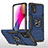 Funda Bumper Silicona y Plastico Mate Carcasa con Magnetico Anillo de dedo Soporte S02 para Motorola Moto G Stylus (2021)