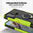 Funda Bumper Silicona y Plastico Mate Carcasa con Magnetico Anillo de dedo Soporte S02 para Motorola Moto G40 Fusion