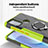 Funda Bumper Silicona y Plastico Mate Carcasa con Magnetico Anillo de dedo Soporte S02 para Motorola Moto G50