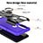 Funda Bumper Silicona y Plastico Mate Carcasa con Magnetico Anillo de dedo Soporte S02 para Motorola Moto G71 5G
