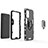 Funda Bumper Silicona y Plastico Mate Carcasa con Magnetico Anillo de dedo Soporte S02 para Samsung Galaxy M32 5G