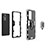 Funda Bumper Silicona y Plastico Mate Carcasa con Magnetico Anillo de dedo Soporte S02 para Xiaomi Mi 12 Lite 5G