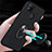 Funda Bumper Silicona y Plastico Mate Carcasa con Magnetico Anillo de dedo Soporte S02 para Xiaomi Redmi 9C NFC