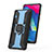 Funda Bumper Silicona y Plastico Mate Carcasa con Magnetico Anillo de dedo Soporte S03 para Samsung Galaxy M10