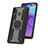 Funda Bumper Silicona y Plastico Mate Carcasa con Magnetico Anillo de dedo Soporte S03 para Samsung Galaxy M20