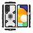 Funda Bumper Silicona y Plastico Mate Carcasa con Magnetico Anillo de dedo Soporte S03 para Samsung Galaxy M52 5G