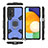 Funda Bumper Silicona y Plastico Mate Carcasa con Magnetico Anillo de dedo Soporte S03 para Samsung Galaxy M52 5G