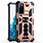 Funda Bumper Silicona y Plastico Mate Carcasa con Magnetico Anillo de dedo Soporte S03 para Samsung Galaxy S20 Lite 5G