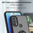 Funda Bumper Silicona y Plastico Mate Carcasa con Magnetico Anillo de dedo Soporte S04 para Motorola Moto E30