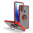 Funda Bumper Silicona y Plastico Mate Carcasa con Magnetico Anillo de dedo Soporte S04 para Motorola Moto E30
