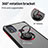 Funda Bumper Silicona y Plastico Mate Carcasa con Magnetico Anillo de dedo Soporte S04 para Motorola Moto G Pure