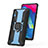 Funda Bumper Silicona y Plastico Mate Carcasa con Magnetico Anillo de dedo Soporte S04 para Samsung Galaxy M10