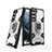 Funda Bumper Silicona y Plastico Mate Carcasa con Magnetico Anillo de dedo Soporte S04 para Samsung Galaxy S21 FE 5G