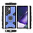 Funda Bumper Silicona y Plastico Mate Carcasa con Magnetico Anillo de dedo Soporte S04 para Samsung Galaxy S21 Ultra 5G