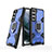 Funda Bumper Silicona y Plastico Mate Carcasa con Magnetico Anillo de dedo Soporte S04 para Samsung Galaxy S22 5G