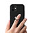 Funda Bumper Silicona y Plastico Mate Carcasa con Magnetico Anillo de dedo Soporte S06 para Apple iPhone 12 Mini
