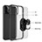 Funda Bumper Silicona y Plastico Mate Carcasa con Magnetico Anillo de dedo Soporte S06 para Apple iPhone 13 Pro Max