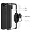 Funda Bumper Silicona y Plastico Mate Carcasa con Magnetico Anillo de dedo Soporte S06 para Apple iPhone 15 Plus