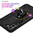 Funda Bumper Silicona y Plastico Mate Carcasa con Magnetico Anillo de dedo Soporte T03 para Samsung Galaxy S21 Plus 5G