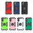 Funda Bumper Silicona y Plastico Mate Carcasa con Magnetico Anillo de dedo Soporte T04 para Samsung Galaxy S21 Plus 5G