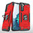 Funda Bumper Silicona y Plastico Mate Carcasa con Magnetico Anillo de dedo Soporte T04 para Samsung Galaxy S21 Plus 5G