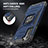 Funda Bumper Silicona y Plastico Mate Carcasa con Magnetico Anillo de dedo Soporte T05 para Samsung Galaxy S21 Plus 5G
