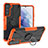 Funda Bumper Silicona y Plastico Mate Carcasa con Magnetico Anillo de dedo Soporte T08 para Samsung Galaxy S21 Plus 5G