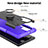 Funda Bumper Silicona y Plastico Mate Carcasa con Magnetico Anillo de dedo Soporte T08 para Samsung Galaxy S21 Ultra 5G