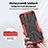 Funda Bumper Silicona y Plastico Mate Carcasa con Magnetico Anillo de dedo Soporte T08 para Samsung Galaxy S22 5G