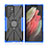 Funda Bumper Silicona y Plastico Mate Carcasa con Magnetico Anillo de dedo Soporte T09 para Samsung Galaxy S21 Ultra 5G