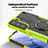 Funda Bumper Silicona y Plastico Mate Carcasa con Magnetico Anillo de dedo Soporte T09 para Samsung Galaxy S22 5G