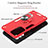 Funda Bumper Silicona y Plastico Mate Carcasa con Magnetico Anillo de dedo Soporte Y01B para Samsung Galaxy Quantum2 5G