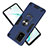 Funda Bumper Silicona y Plastico Mate Carcasa con Magnetico Anillo de dedo Soporte Y01B para Samsung Galaxy S10 Lite