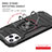 Funda Bumper Silicona y Plastico Mate Carcasa con Magnetico Anillo de dedo Soporte YF1 para Apple iPhone 13 Pro Max