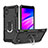 Funda Bumper Silicona y Plastico Mate Carcasa con Magnetico Anillo de dedo Soporte YF1 para Samsung Galaxy A01 Core