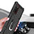 Funda Bumper Silicona y Plastico Mate Carcasa con Magnetico Anillo de dedo Soporte YF1 para Samsung Galaxy A02s