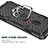 Funda Bumper Silicona y Plastico Mate Carcasa con Magnetico Anillo de dedo Soporte YF1 para Samsung Galaxy A11