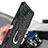 Funda Bumper Silicona y Plastico Mate Carcasa con Magnetico Anillo de dedo Soporte YF1 para Samsung Galaxy M12