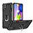 Funda Bumper Silicona y Plastico Mate Carcasa con Magnetico Anillo de dedo Soporte YF1 para Samsung Galaxy M51