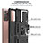 Funda Bumper Silicona y Plastico Mate Carcasa con Magnetico Anillo de dedo Soporte YF1 para Samsung Galaxy Note 20 Ultra 5G