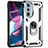 Funda Bumper Silicona y Plastico Mate Carcasa con Magnetico Anillo de dedo Soporte Z01 para Motorola Moto Edge Plus (2022) 5G