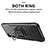 Funda Bumper Silicona y Plastico Mate Carcasa con Magnetico Anillo de dedo Soporte ZJ1 para Samsung Galaxy A02s