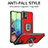 Funda Bumper Silicona y Plastico Mate Carcasa con Magnetico Anillo de dedo Soporte ZJ2 para Samsung Galaxy M40S