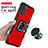 Funda Bumper Silicona y Plastico Mate Carcasa con Magnetico Anillo de dedo Soporte ZJ2 para Samsung Galaxy S20 FE 5G