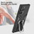 Funda Bumper Silicona y Plastico Mate Carcasa con Magnetico Anillo de dedo Soporte ZL1 para Samsung Galaxy Note 20 Ultra 5G