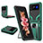 Funda Bumper Silicona y Plastico Mate Carcasa con Magnetico Anillo de dedo Soporte ZL1 para Samsung Galaxy Z Flip3 5G