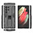 Funda Bumper Silicona y Plastico Mate Carcasa con Magnetico Soporte A01 para Samsung Galaxy S23 Ultra 5G