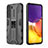 Funda Bumper Silicona y Plastico Mate Carcasa con Magnetico Soporte A03 para Samsung Galaxy S21 Plus 5G
