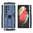Funda Bumper Silicona y Plastico Mate Carcasa con Magnetico Soporte A03 para Samsung Galaxy S23 Ultra 5G