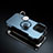 Funda Bumper Silicona y Plastico Mate Carcasa con Magnetico Soporte A08 para Apple iPhone 13 Pro